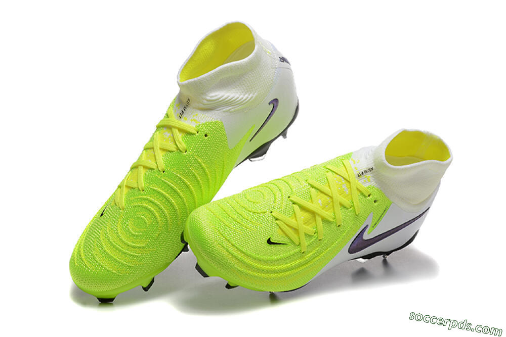 Nike Phantom Luna Elite FG High-Tops Football Boots - Yellow/Blue/White 6