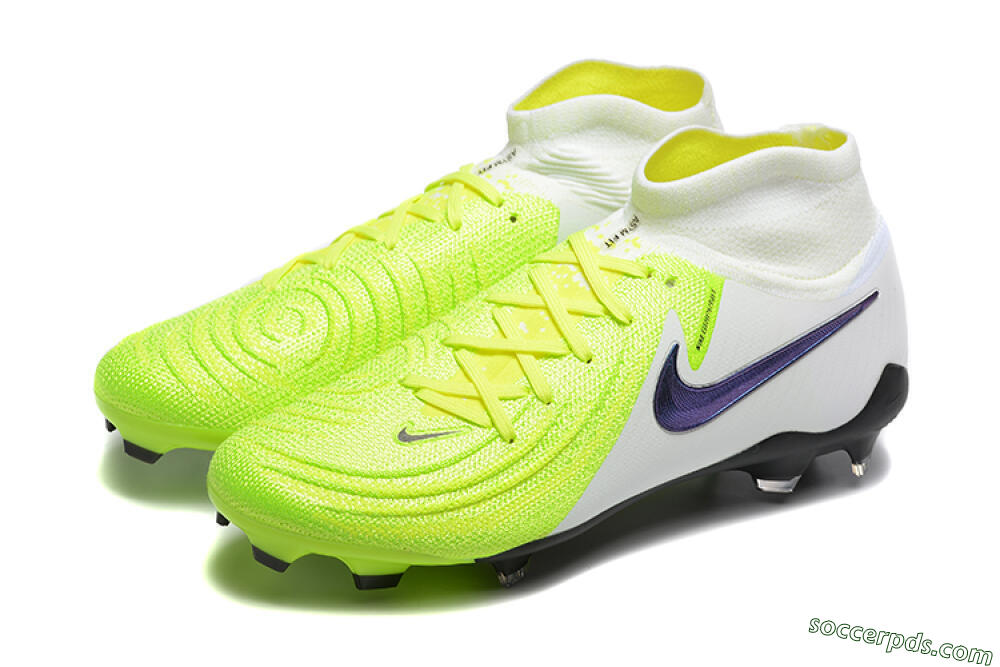 Nike Phantom Luna Elite FG High-Tops Football Boots - Yellow/Blue/White 5