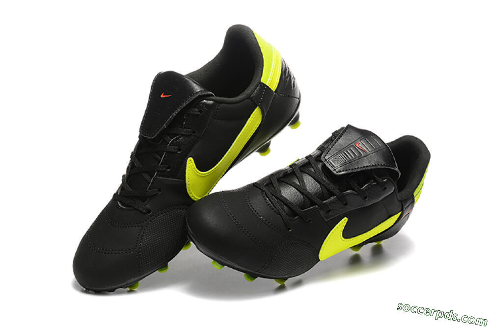 Nike The Premier 3 FG Low-Tops Football Boots - Black/Yellow/Red 6