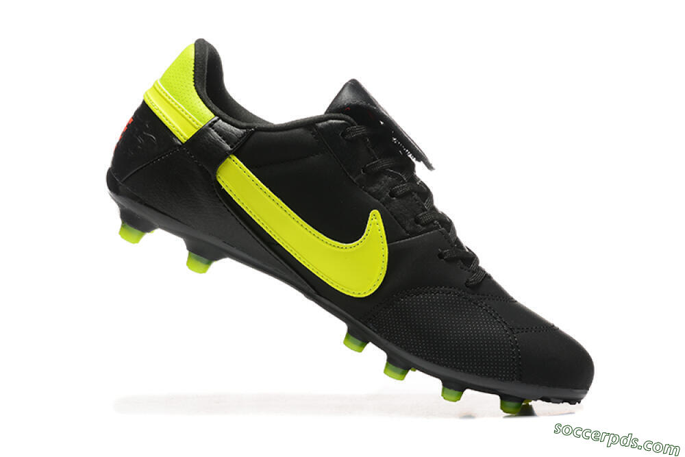 Nike The Premier 3 FG Low-Tops Football Boots - Black/Yellow/Red 7