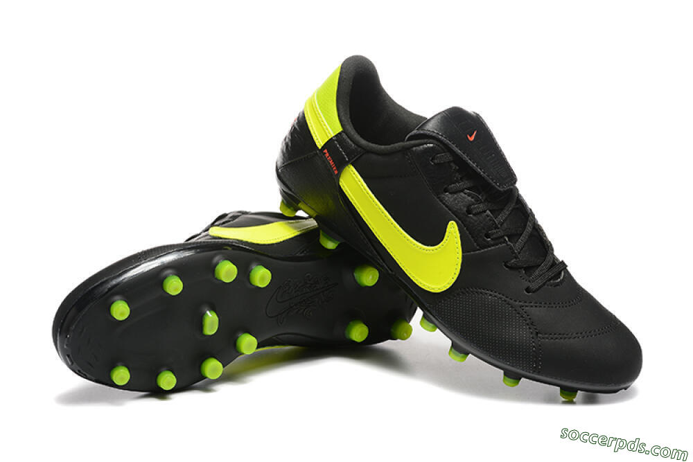 Nike The Premier 3 FG Low-Tops Football Boots - Black/Yellow/Red 4