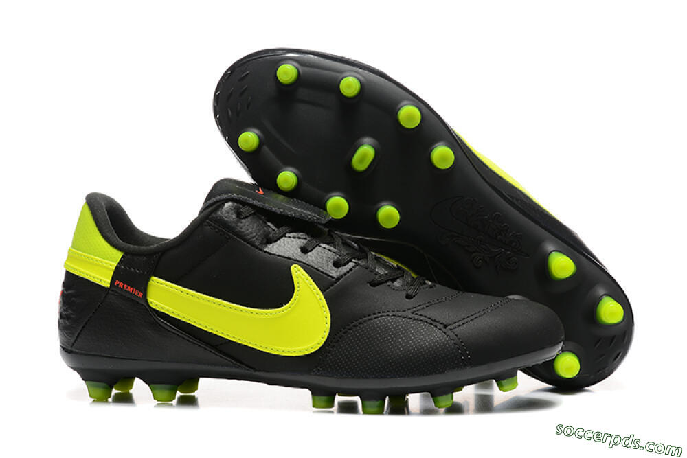 Nike The Premier 3 FG Low-Tops Football Boots - Black/Yellow/Red 1