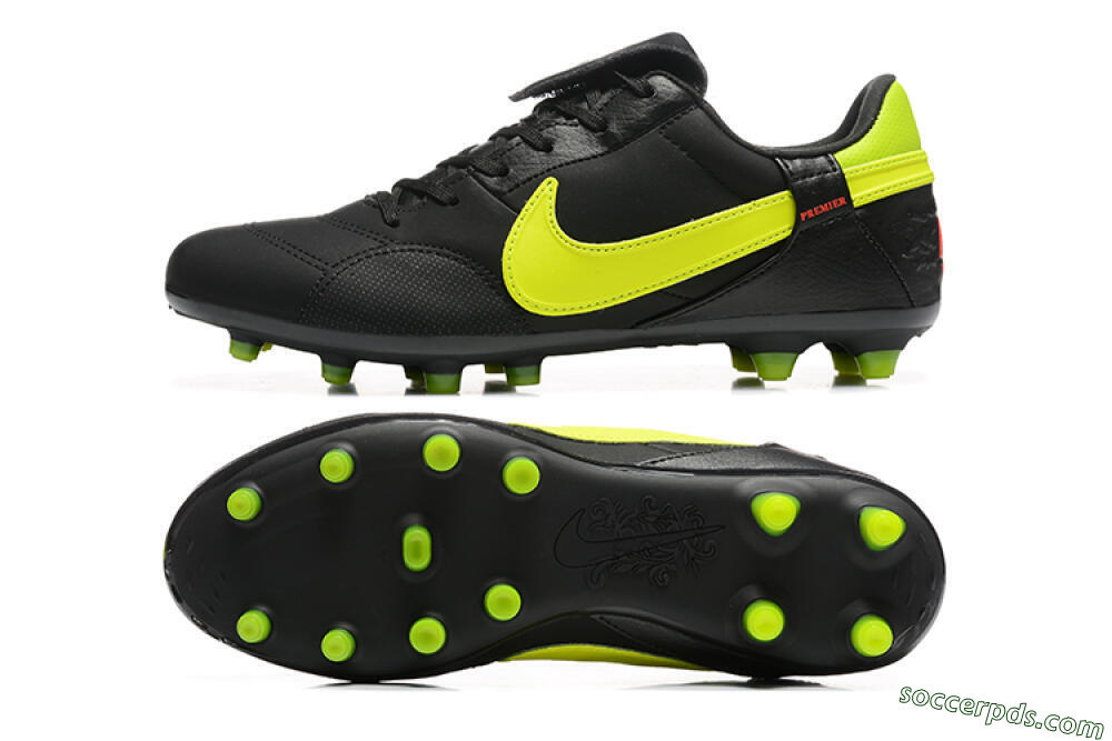 Nike The Premier 3 FG Low-Tops Football Boots - Black/Yellow/Red 0