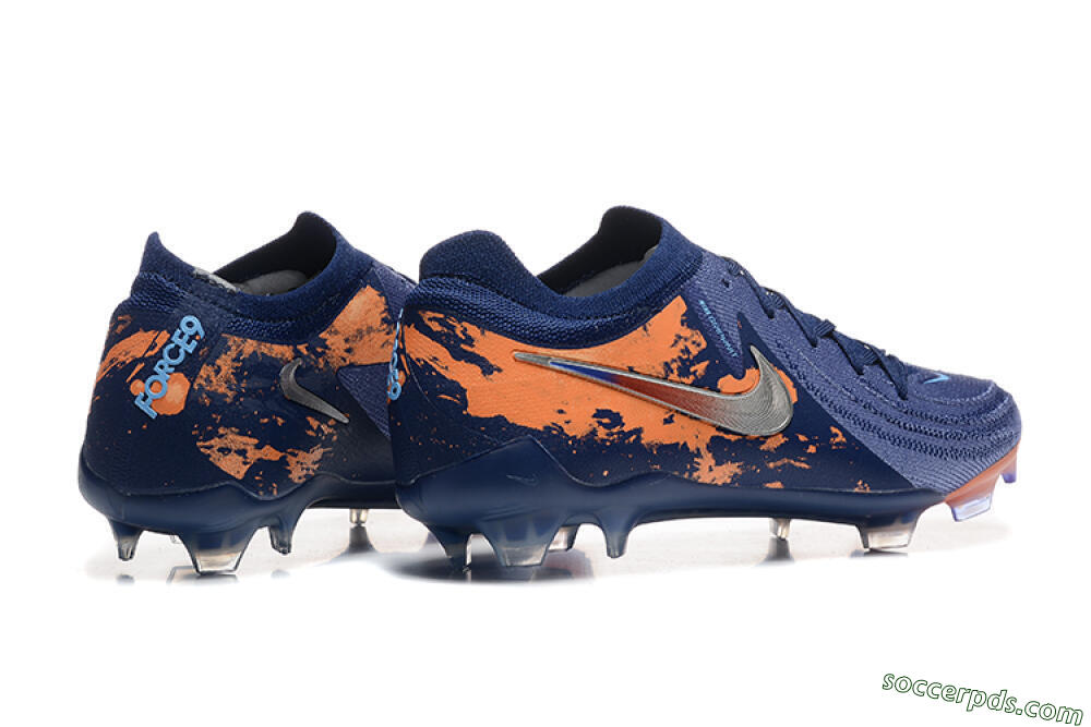 Nike Phantom Luna Elite FG Low-Tops Football Boots - Blue/Orange/Silver 9