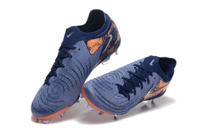 Nike Phantom Luna Elite FG Low-Tops Football Boots - Blue/Orange/Silver