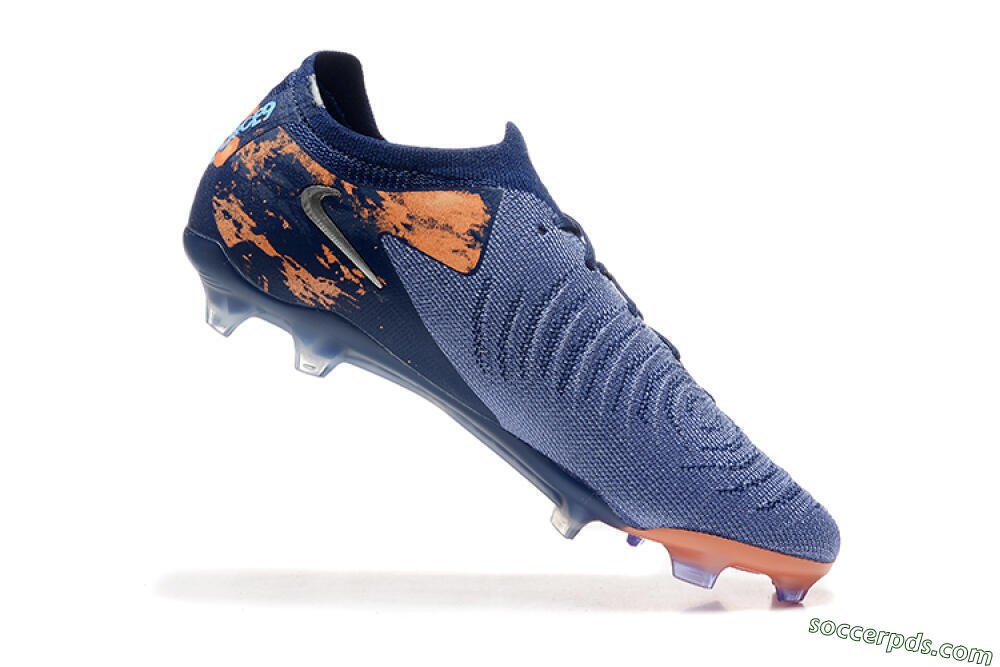 Nike Phantom Luna Elite FG Low-Tops Football Boots - Blue/Orange/Silver 7