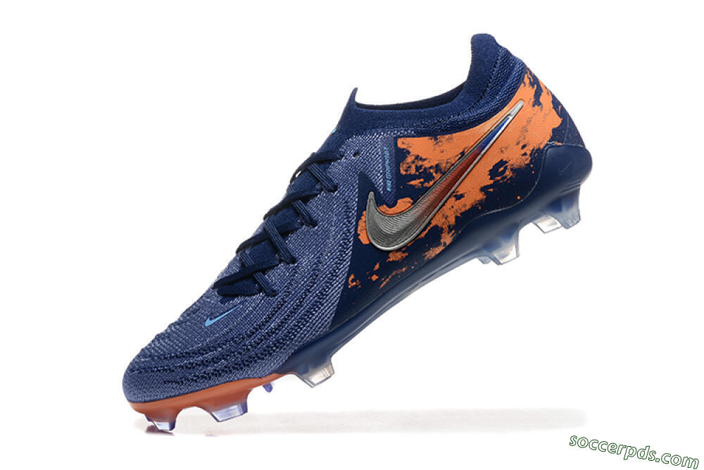 Nike Phantom Luna Elite FG Low-Tops Football Boots - Blue/Orange/Silver 8
