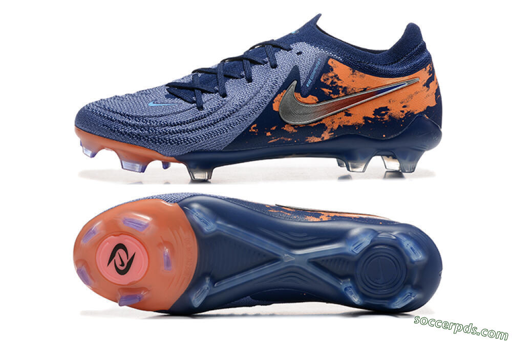 Nike Phantom Luna Elite FG Low-Tops Football Boots - Blue/Orange/Silver 0