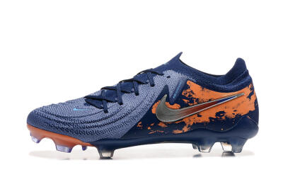 Nike Phantom Luna Elite FG Low-Tops Football Boots - Blue/Orange/Silver