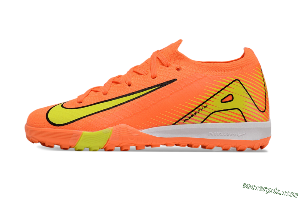 Kids Nike Air Zoom Mercurial Vapor 16 Elite TF Low-Tops Football Shoes - Orange/Yellow/Black/White 2