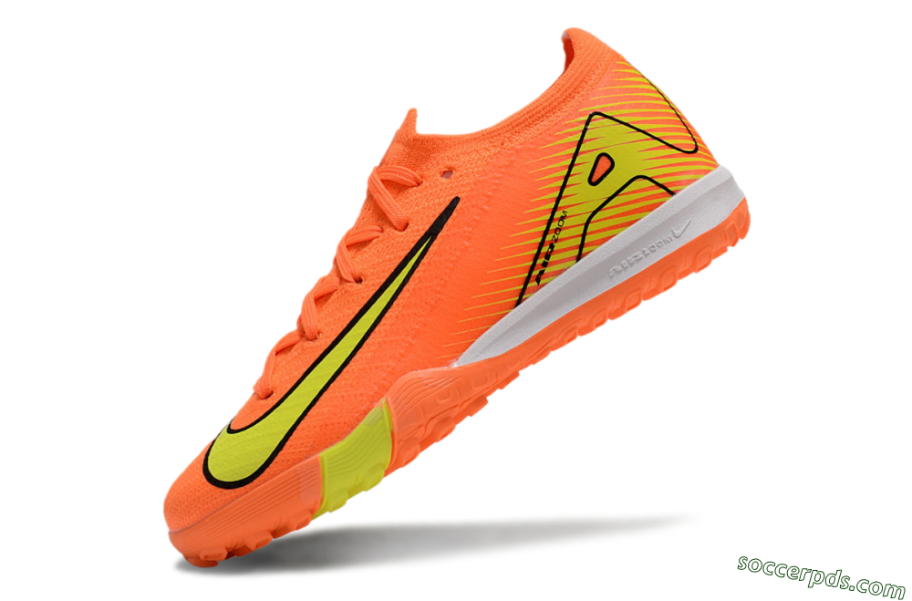 Kids Nike Air Zoom Mercurial Vapor 16 Elite TF Low-Tops Football Shoes - Orange/Yellow/Black/White 5