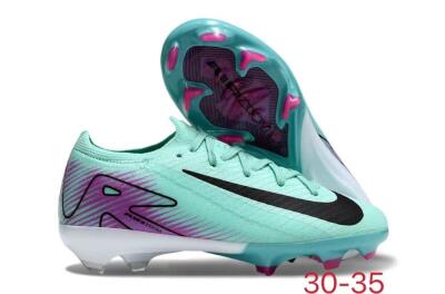 Kids Nike Air Zoom Mercurial Vapor 16 Elite FG Low-Tops Football Boots - Jade/Purple/Black/White