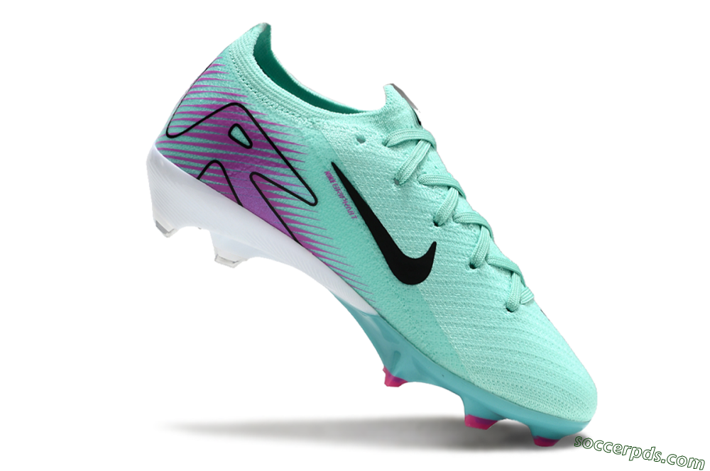Kids Nike Air Zoom Mercurial Vapor 16 Elite FG Low-Tops Football Boots - Jade/Purple/Black/White 4
