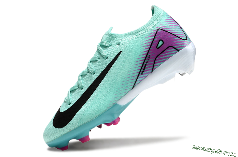 Kids Nike Air Zoom Mercurial Vapor 16 Elite FG Low-Tops Football Boots - Jade/Purple/Black/White 5