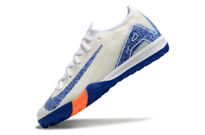 Kids Nike Air Zoom Mercurial Vapor 16 Elite TF Low-Tops Football Shoes - Beige/Blue/White