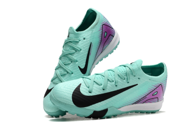 Kids Nike Air Zoom Mercurial Vapor 16 Elite TF Low-Tops Football Shoes - Jade/Purple/Black/White