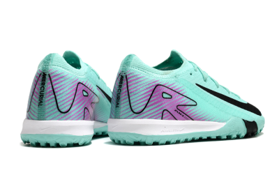 Kids Nike Air Zoom Mercurial Vapor 16 Elite TF Low-Tops Football Shoes - Jade/Purple/Black/White