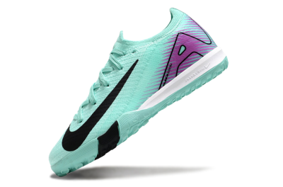 Kids Nike Air Zoom Mercurial Vapor 16 Elite TF Low-Tops Football Shoes - Jade/Purple/Black/White