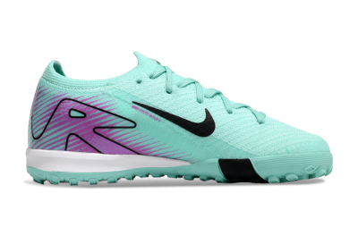 Kids Nike Air Zoom Mercurial Vapor 16 Elite TF Low-Tops Football Shoes - Jade/Purple/Black/White