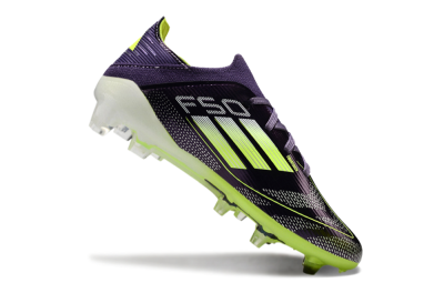 Kids Adidas F50 Elite FG Low-Tops Football Boots - Purple/Yellow/White