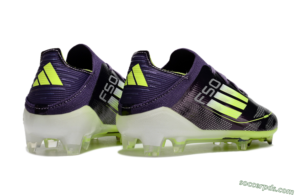 Kids Adidas F50 Elite FG Low-Tops Football Boots - Purple/Yellow/White 7