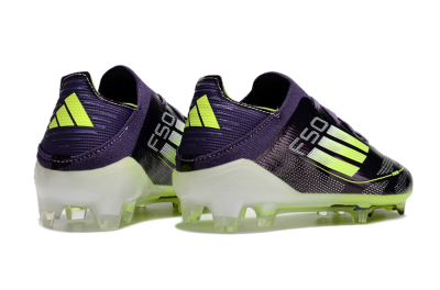 Kids Adidas F50 Elite FG Low-Tops Football Boots - Purple/Yellow/White