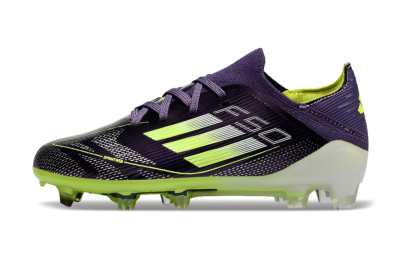 Kids Adidas F50 Elite FG Low-Tops Football Boots - Purple/Yellow/White