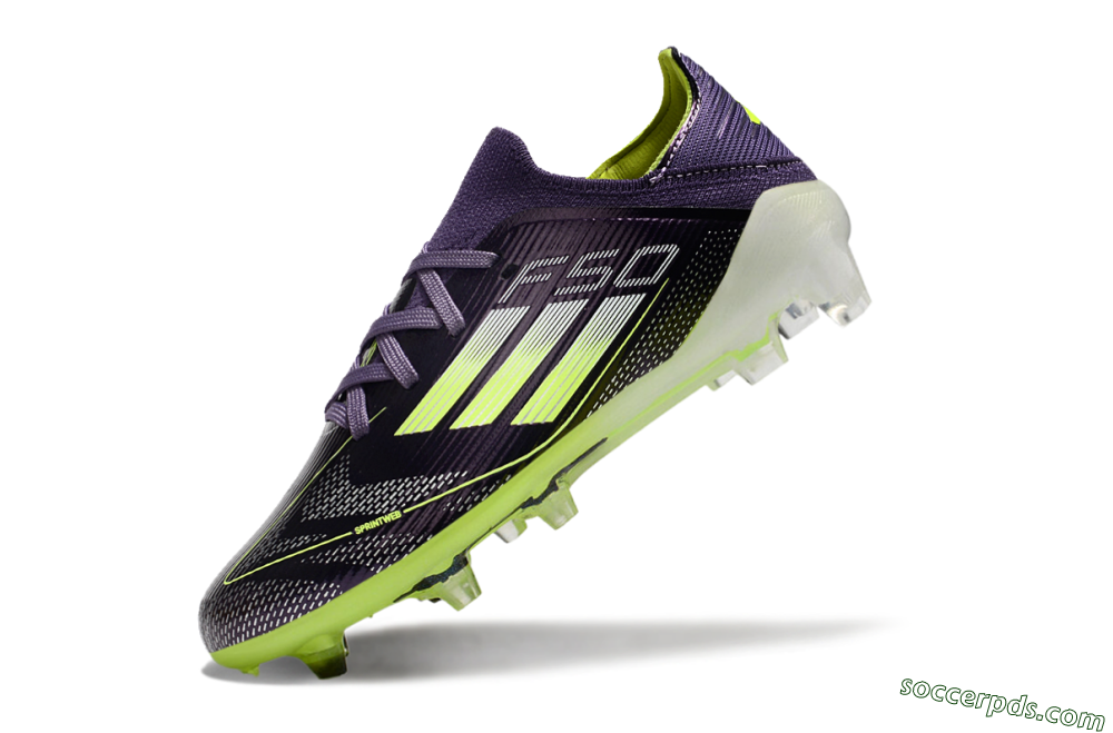 Kids Adidas F50 Elite FG Low-Tops Football Boots - Purple/Yellow/White 5