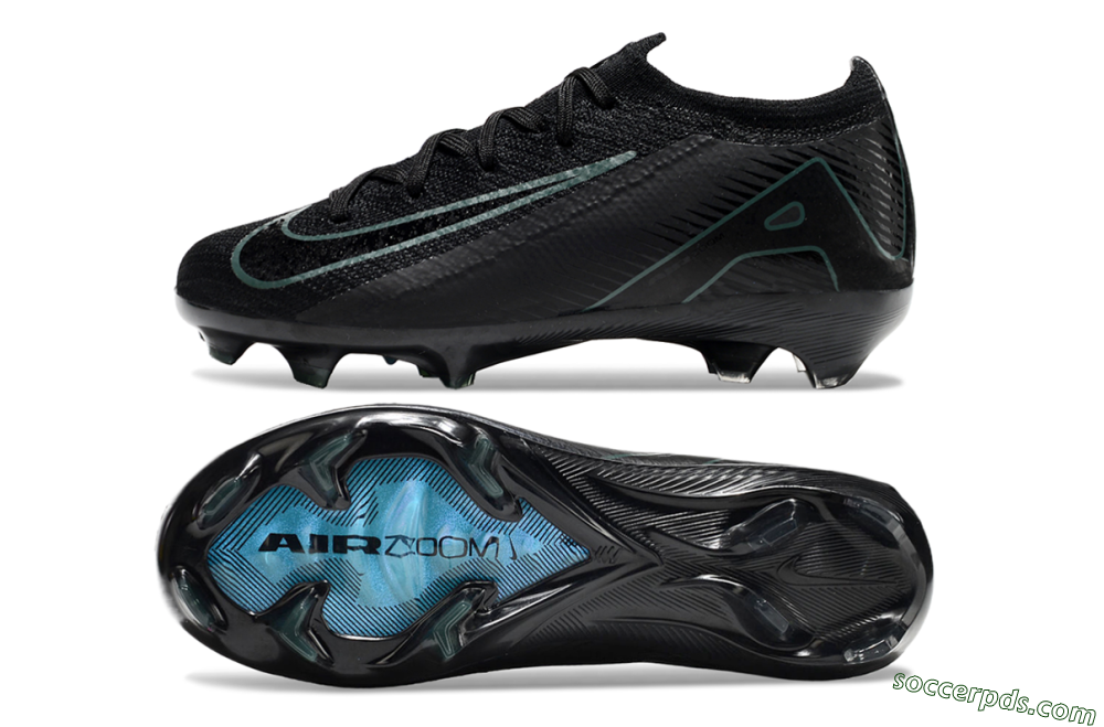 Kids Nike Air Zoom Mercurial Vapor 16 Elite FG Low-Tops Football Boots - Black/Green/Blue 0