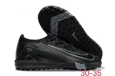 Kids Nike Air Zoom Mercurial Vapor 16 Elite TF Low-Tops Football Shoes - Black/Green/Silver
