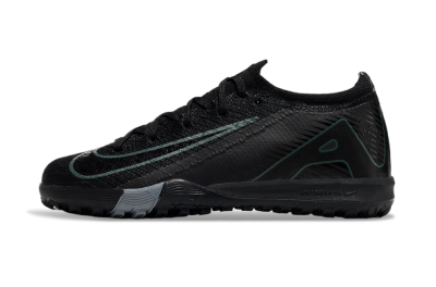 Kids Nike Air Zoom Mercurial Vapor 16 Elite TF Low-Tops Football Shoes - Black/Green/Silver