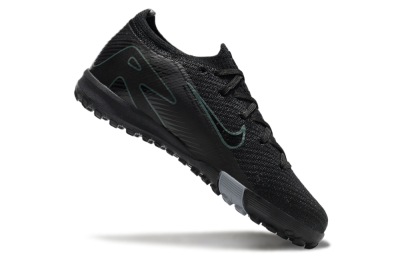 Kids Nike Air Zoom Mercurial Vapor 16 Elite TF Low-Tops Football Shoes - Black/Green/Silver