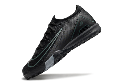 Kids Nike Air Zoom Mercurial Vapor 16 Elite TF Low-Tops Football Shoes - Black/Green/Silver