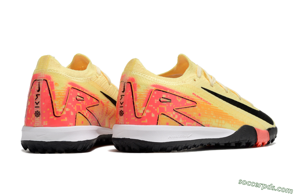 Kids Nike Air Zoom Mercurial Vapor 16 Elite TF Low-Tops Football Shoes - Yellow/Red/Black 7