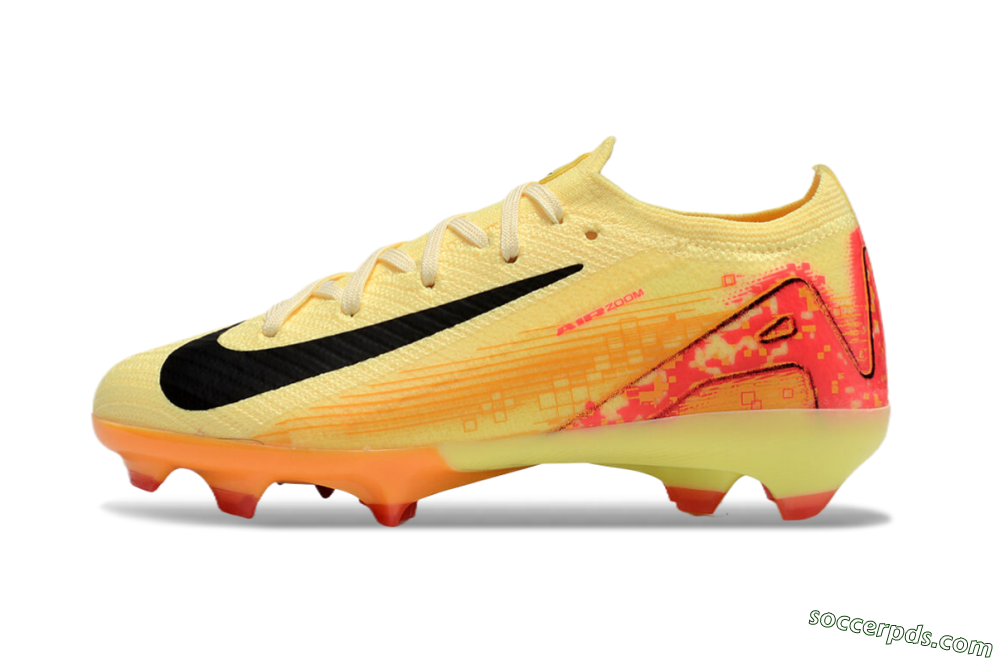 Kids Nike Air Zoom Mercurial Vapor 16 Elite FG Low-Tops Football Boots - Yellow/Red/Black 2