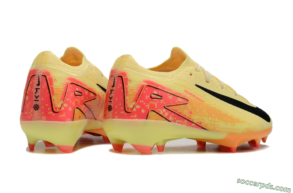 Kids Nike Air Zoom Mercurial Vapor 16 Elite FG Low-Tops Football Boots - Yellow/Red/Black 7
