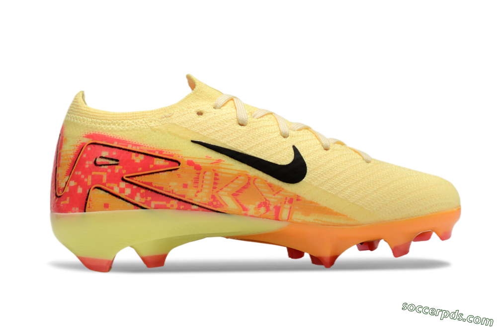Kids Nike Air Zoom Mercurial Vapor 16 Elite FG Low-Tops Football Boots - Yellow/Red/Black 6