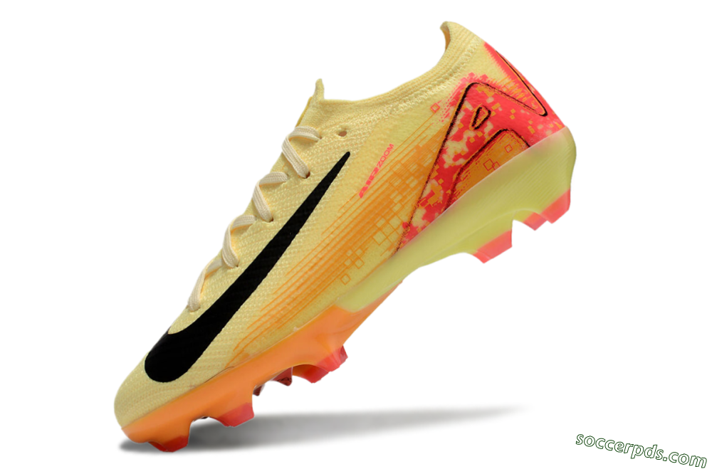 Kids Nike Air Zoom Mercurial Vapor 16 Elite FG Low-Tops Football Boots - Yellow/Red/Black 5