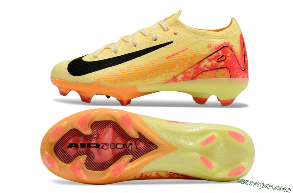 Kids Nike Air Zoom Mercurial Vapor 16 Elite FG Low-Tops Football Boots - Yellow/Red/Black 0