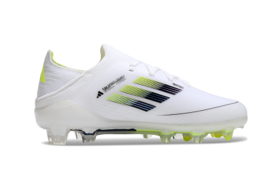 Kids Adidas F50 Elite FG Low-Tops Football Boots - White/Blue/Yellow