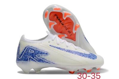 Kids Nike Air Zoom Mercurial Vapor 16 Elite FG Low-Tops Football Boots - Beige/Blue/White