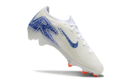 Kids Nike Air Zoom Mercurial Vapor 16 Elite FG Low-Tops Football Boots - Beige/Blue/White