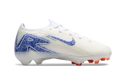 Kids Nike Air Zoom Mercurial Vapor 16 Elite FG Low-Tops Football Boots - Beige/Blue/White