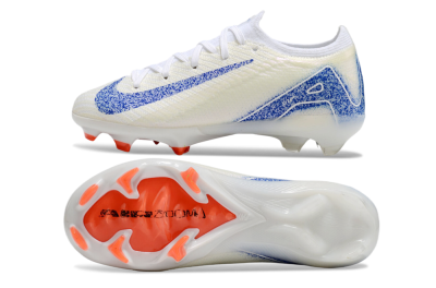 Kids Nike Air Zoom Mercurial Vapor 16 Elite FG Low-Tops Football Boots - Beige/Blue/White