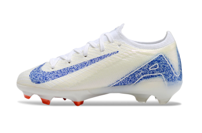 Kids Nike Air Zoom Mercurial Vapor 16 Elite FG Low-Tops Football Boots - Beige/Blue/White