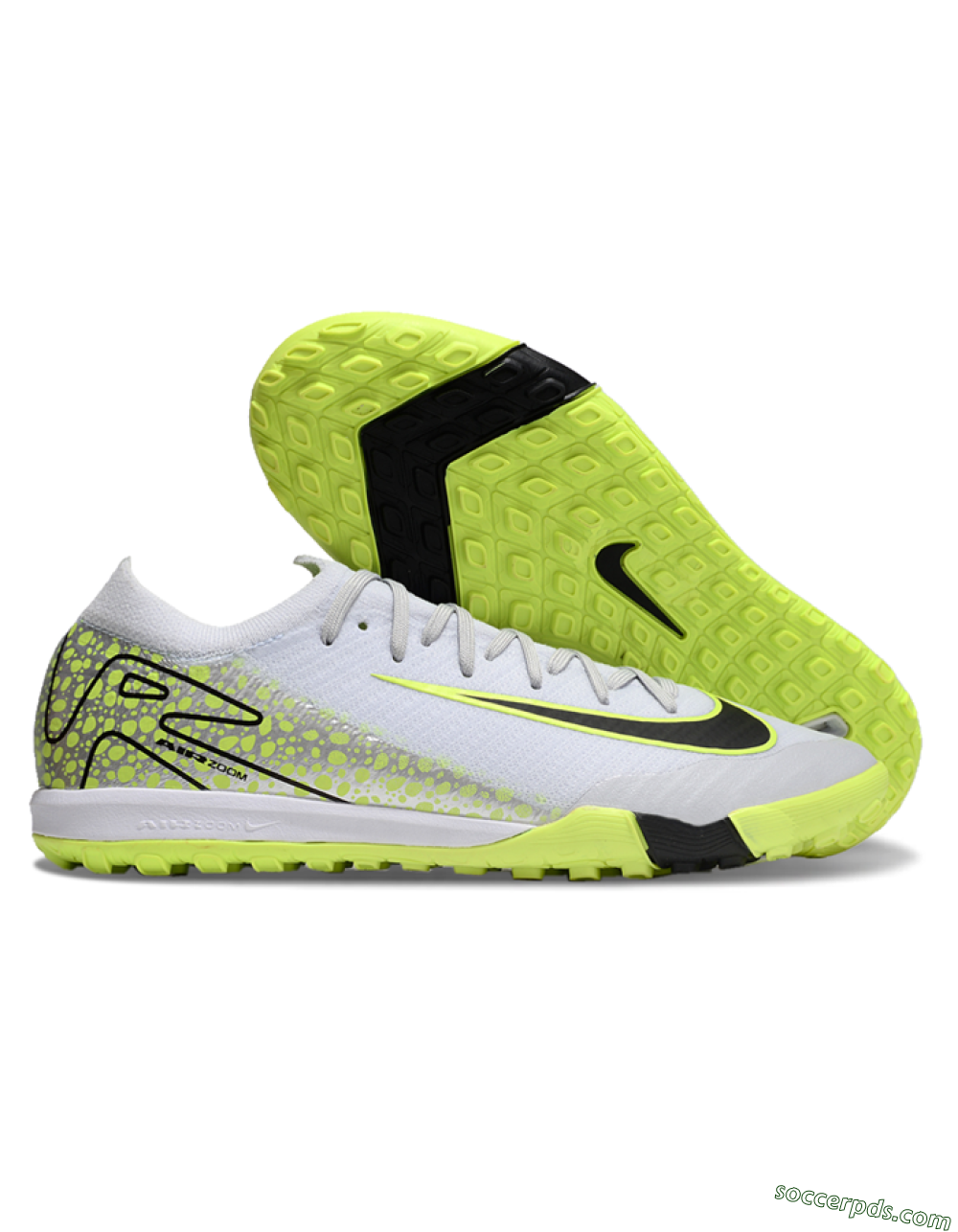 Nike Air Zoom Mercurial Vapor 16 Elite TF Low-Tops Football Shoes - Grey/Black/Yellow 1
