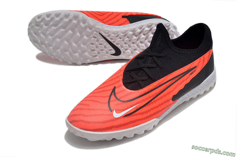 Nike React Phantom GX Pro TF Low-Tops Football Shoes - Red/Black/White 3