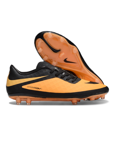 Nike Hypervenom Phantom FG Low-Tops Football Boots - Yellow/Black/White
