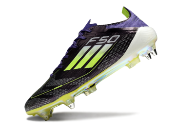 Adidas F50 Elite SG Low-Tops Football Boots - Purple/Yellow/White