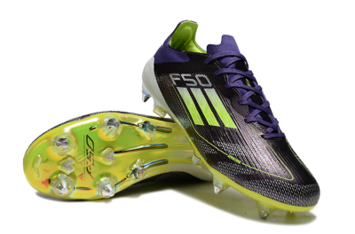 Adidas F50 Elite SG Low-Tops Football Boots - Purple/Yellow/White